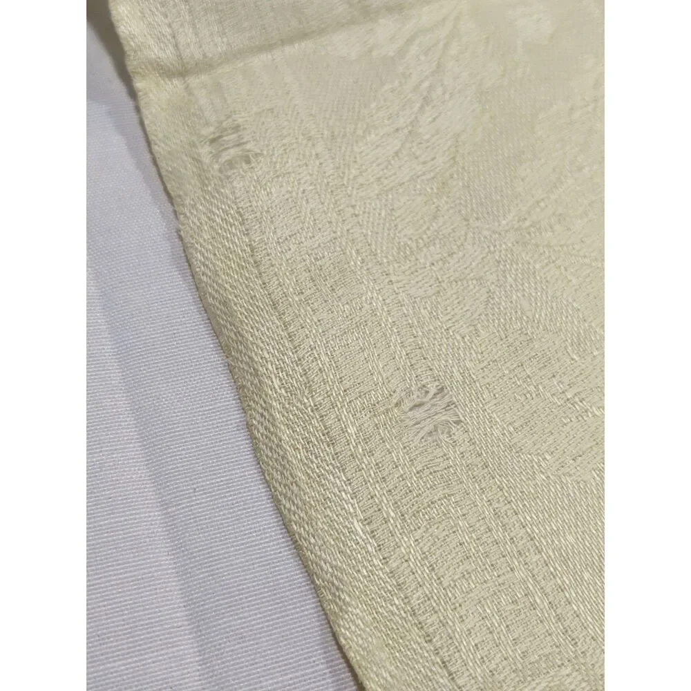 Lot Of 4 Misc Linen Napkins Jacquard Damask Cream White Use Or Cut Cutter 1930s